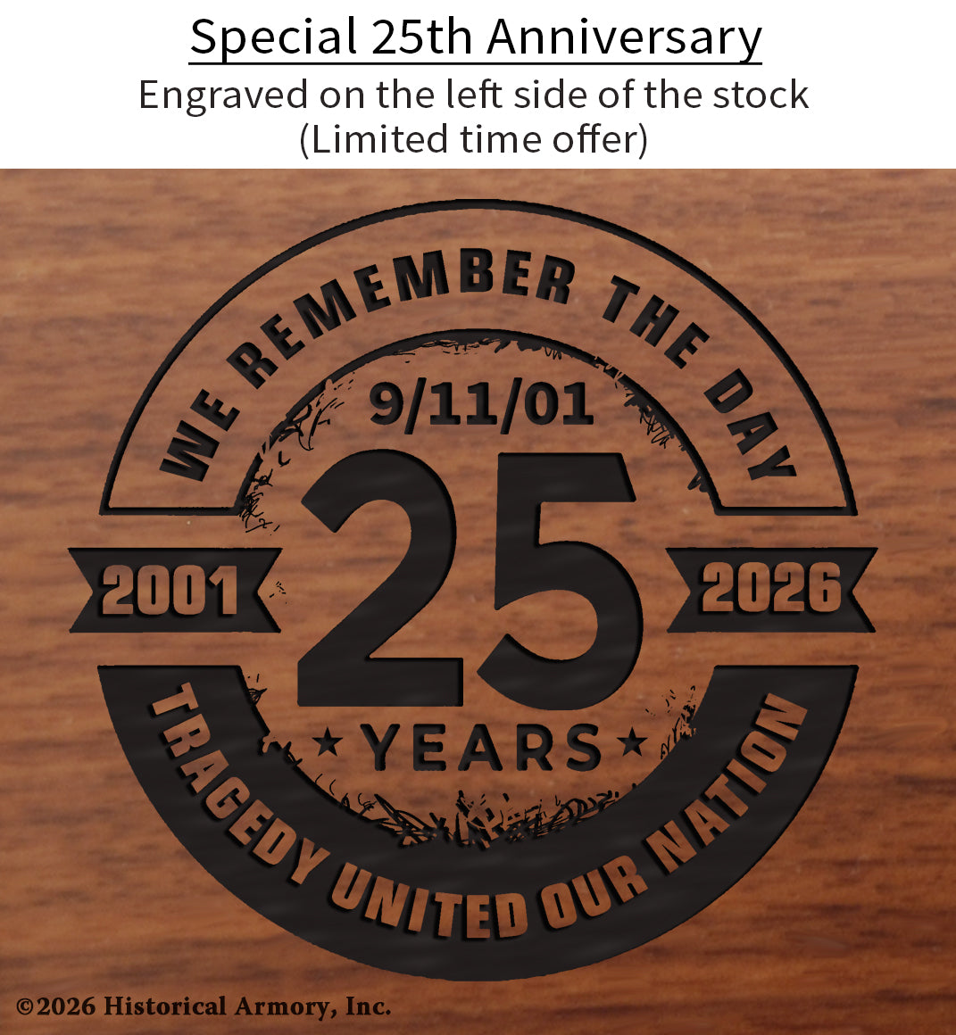 9/11 Never Forget Engraved Rifle