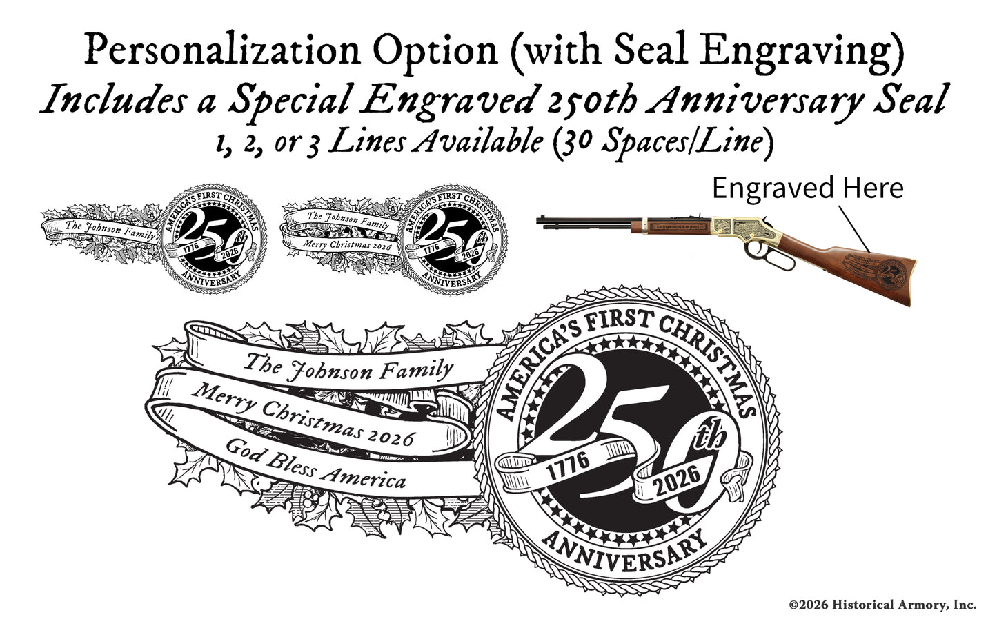 America's First Christmas Limited Edition Engraved Rifle