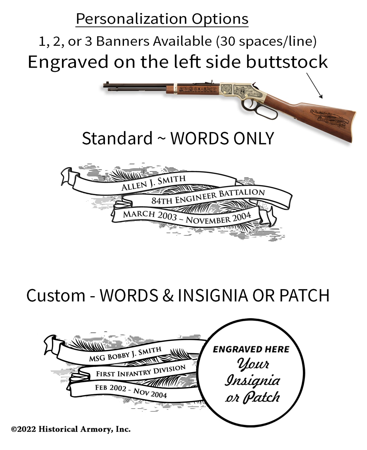 Iraq War Commemorative Engraved Rifle Personalization