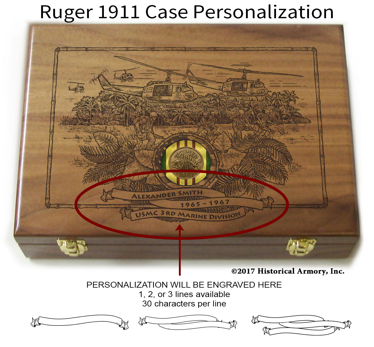 Vietnam War Engraved Ruger 1911