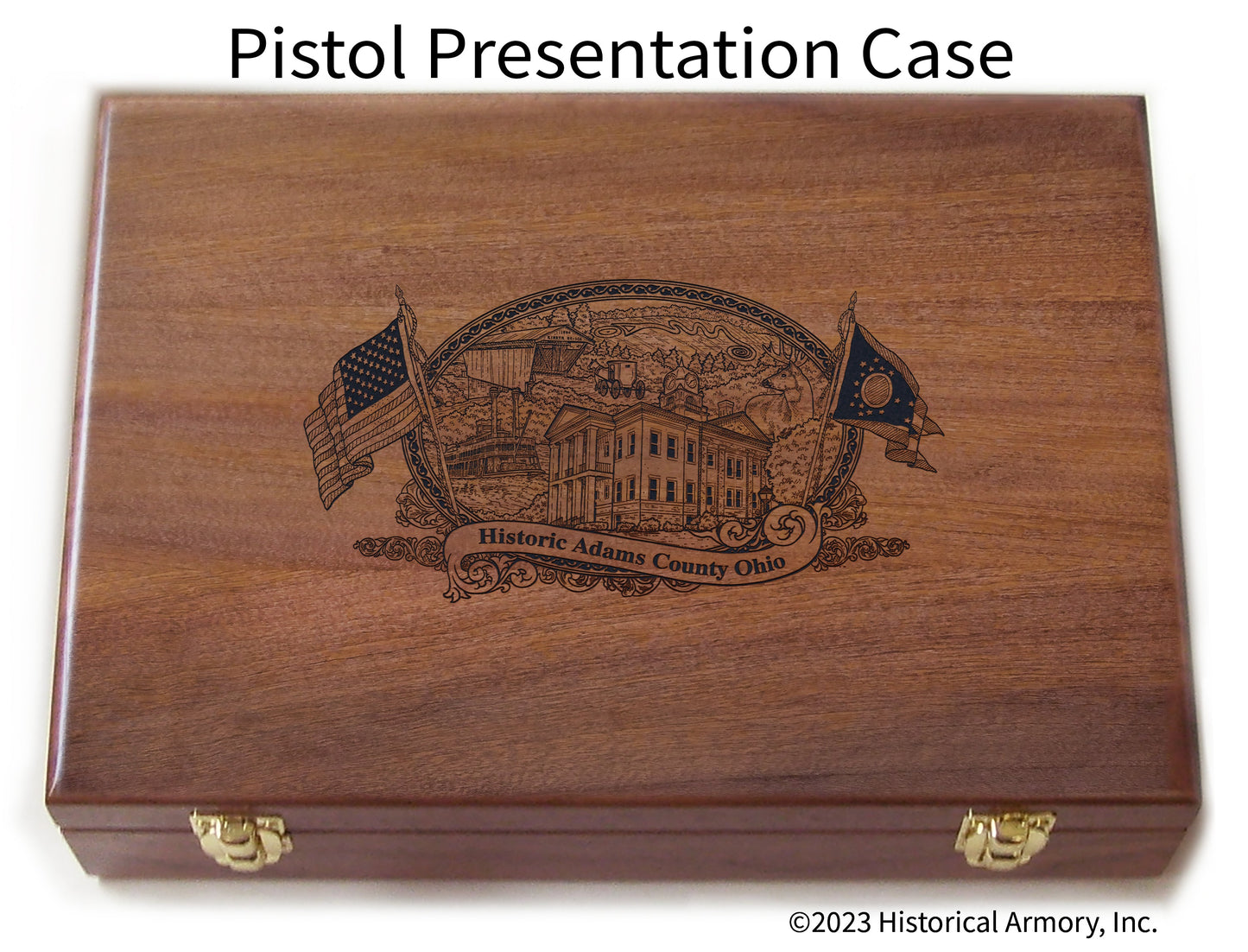 Adams County Ohio Engraved .45 Auto Ruger 1911 Presentation Case