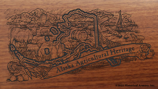 Alaska Agricultural Heritage Engraved Rifle Buttstock