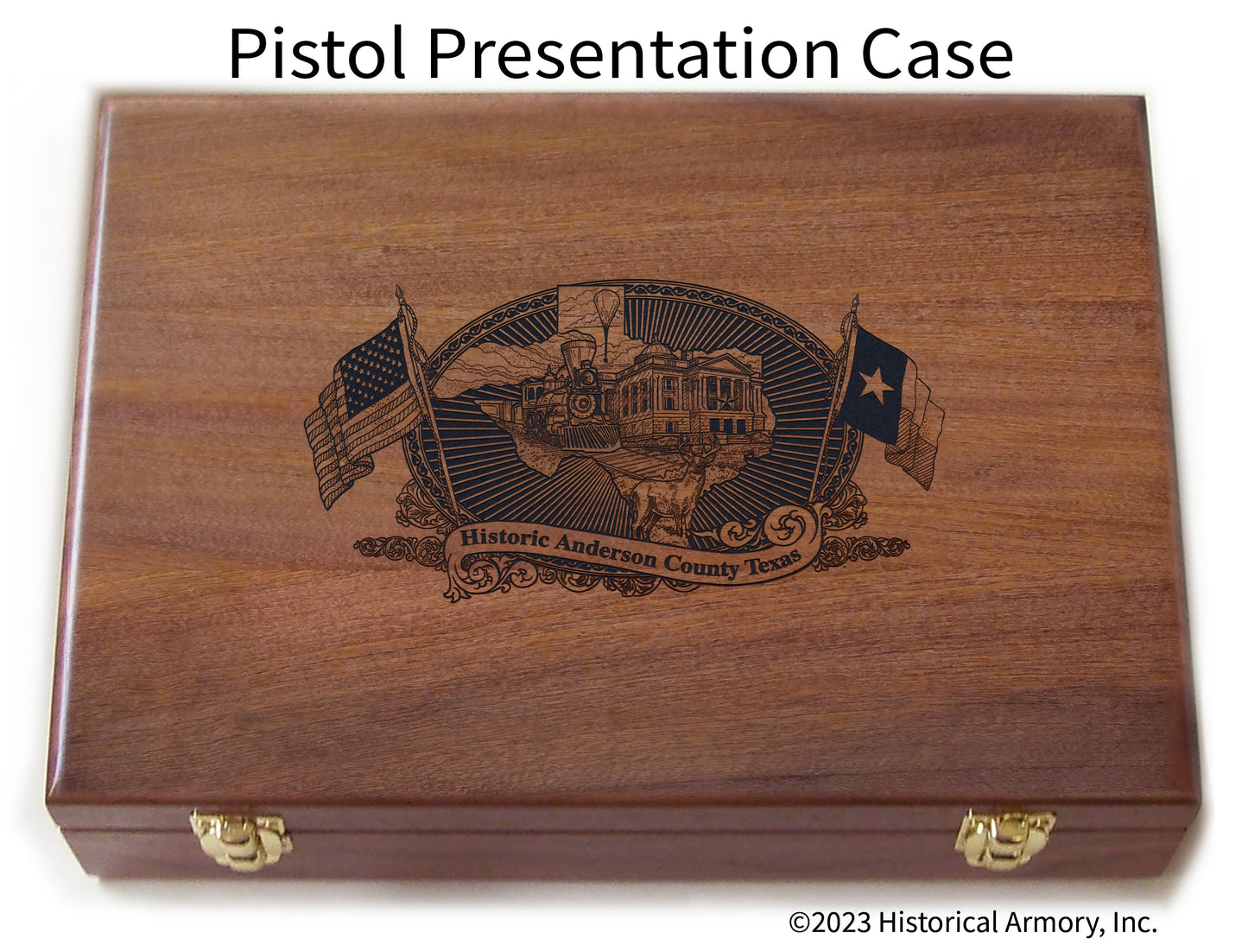 Anderson County Texas Engraved .45 Auto Ruger 1911 Presentation Case