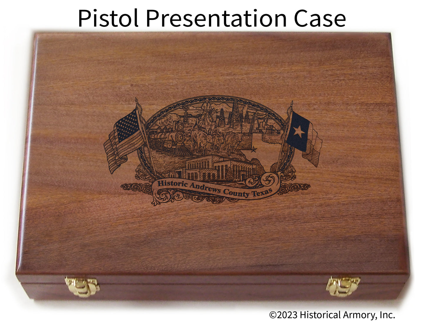 Andrews County Texas Engraved .45 Auto Ruger 1911 Presentation Case
