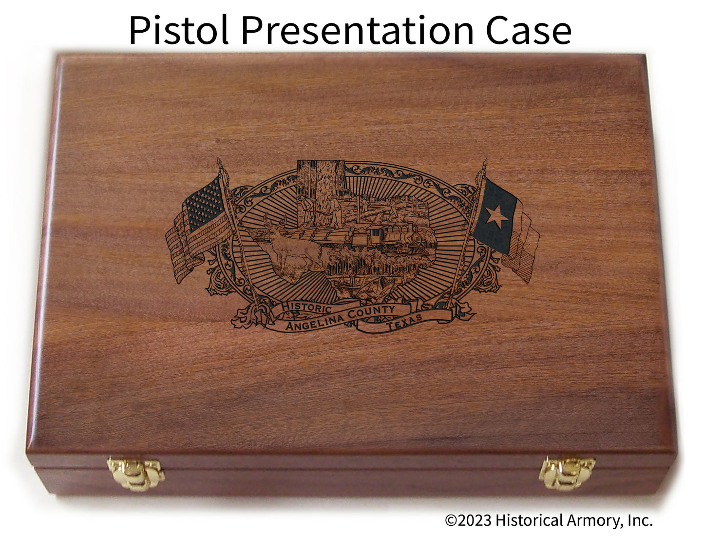 Angelina County Texas Engraved .45 Auto Ruger 1911 Presentation Case