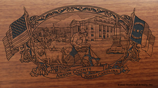 anson county north carolina engraved rifle buttstock