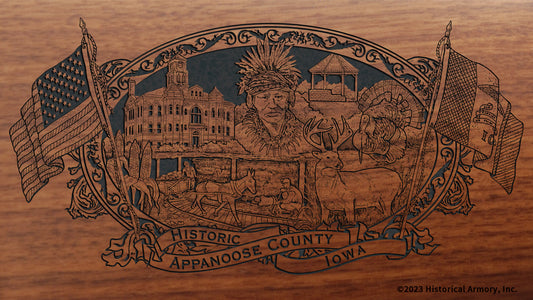 Appanoose County Iowa Engraved Rifle