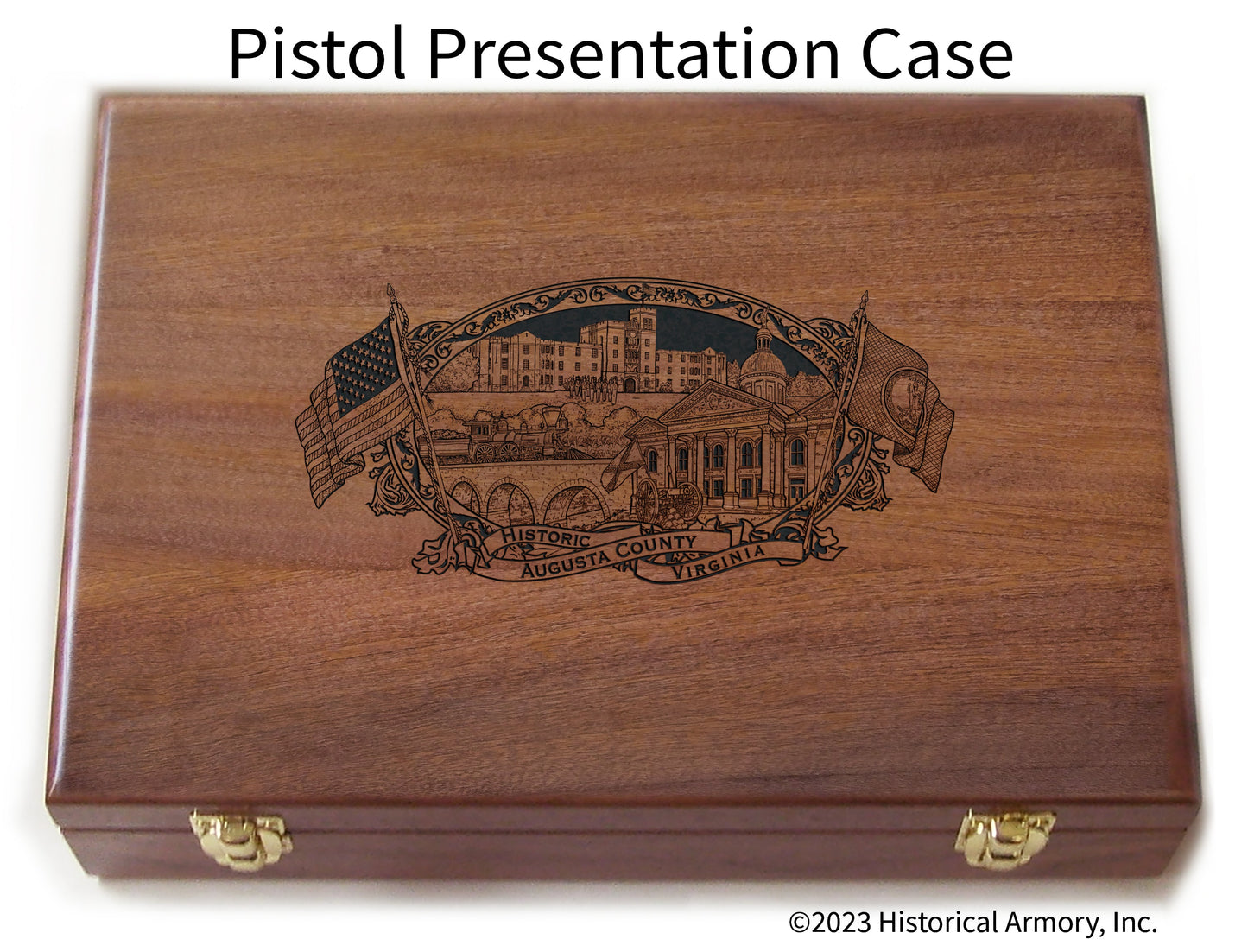 Augusta County Virginia Engraved .45 Auto Ruger 1911 Presentation Case