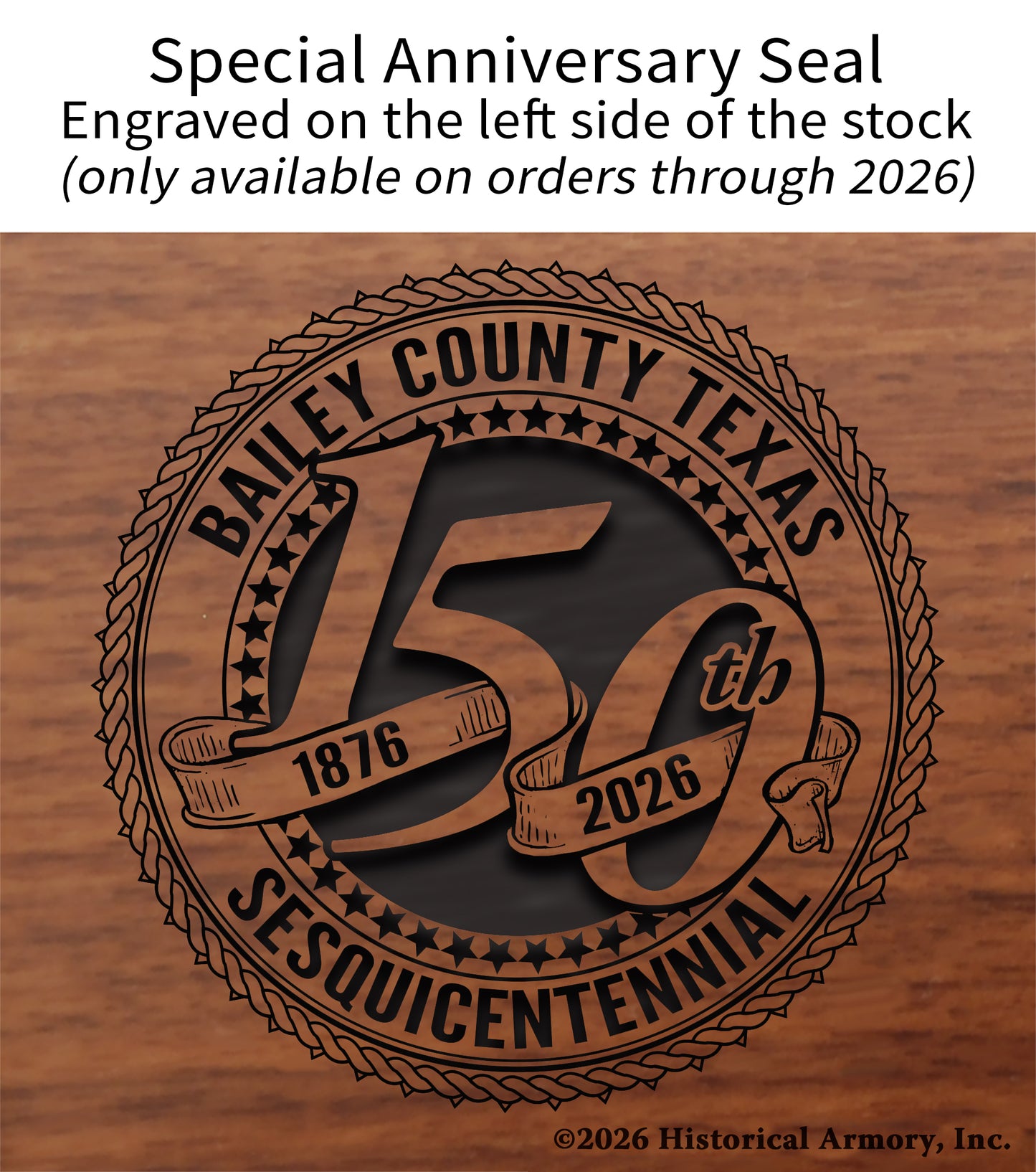 Bailey County Texas Engraved Rifle
