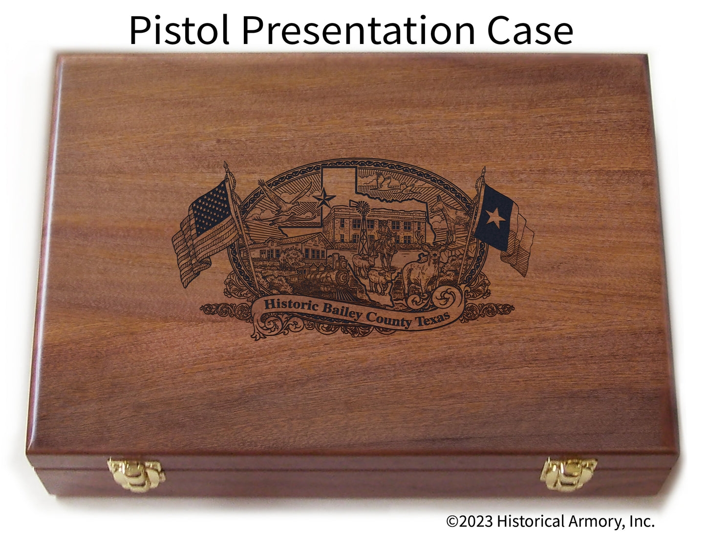 Bailey County Texas Engraved .45 Auto Ruger 1911 Presentation Case