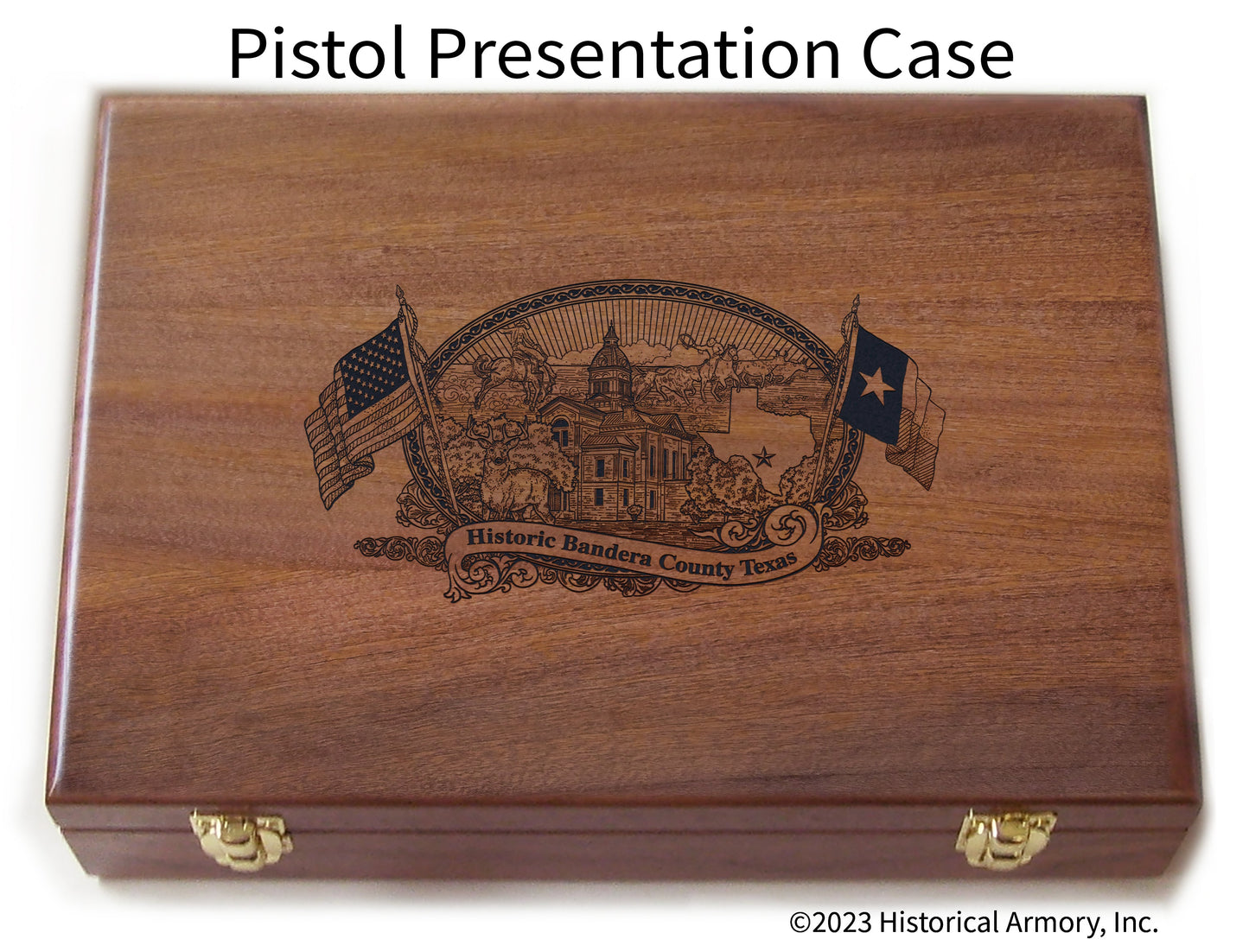 Bandera County Texas Engraved .45 Auto Ruger 1911 Presentation Case