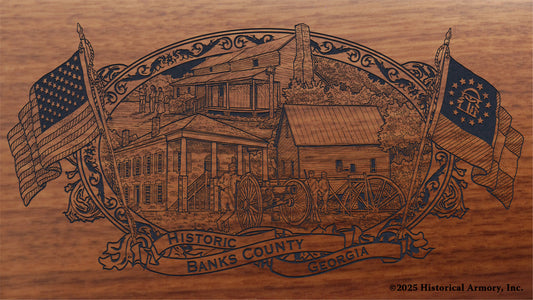 Banks County Georgia Engraved Rifle Buttstock