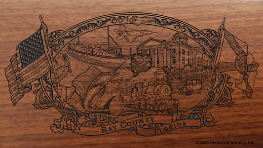 Bay County Florida Engraved Rifle Buttstock