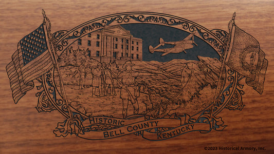 Bell County Kentucky Engraved Rifle Buttstock