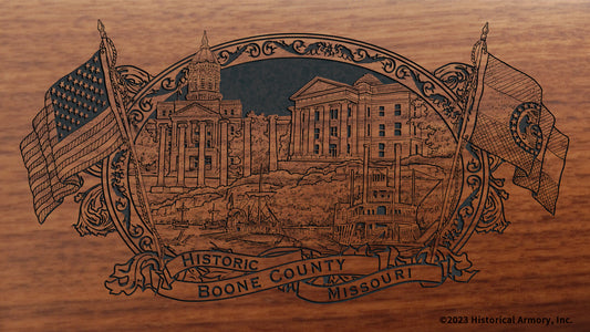 Boone County Missouri Engraved Rifle Buttstock