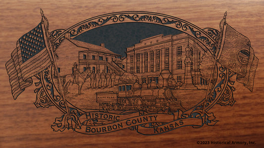 Bourbon County Kansas Engraved Rifle
