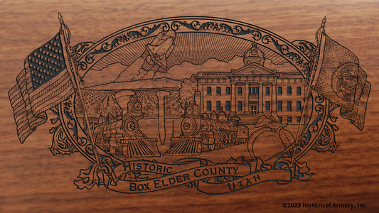 Box Elder County Utah Engraved Rifle