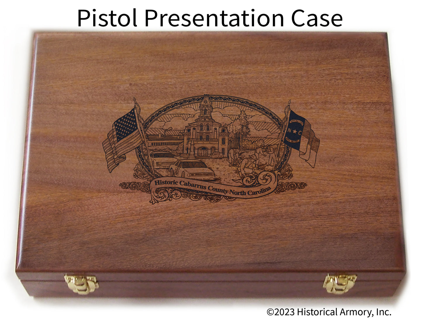 Cabarrus County North Carolina Engraved .45 Auto Ruger 1911 Presentation Case
