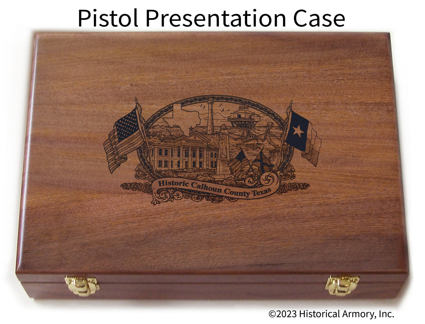 Calhoun County Texas Engraved .45 Auto Ruger 1911 Presentation Case