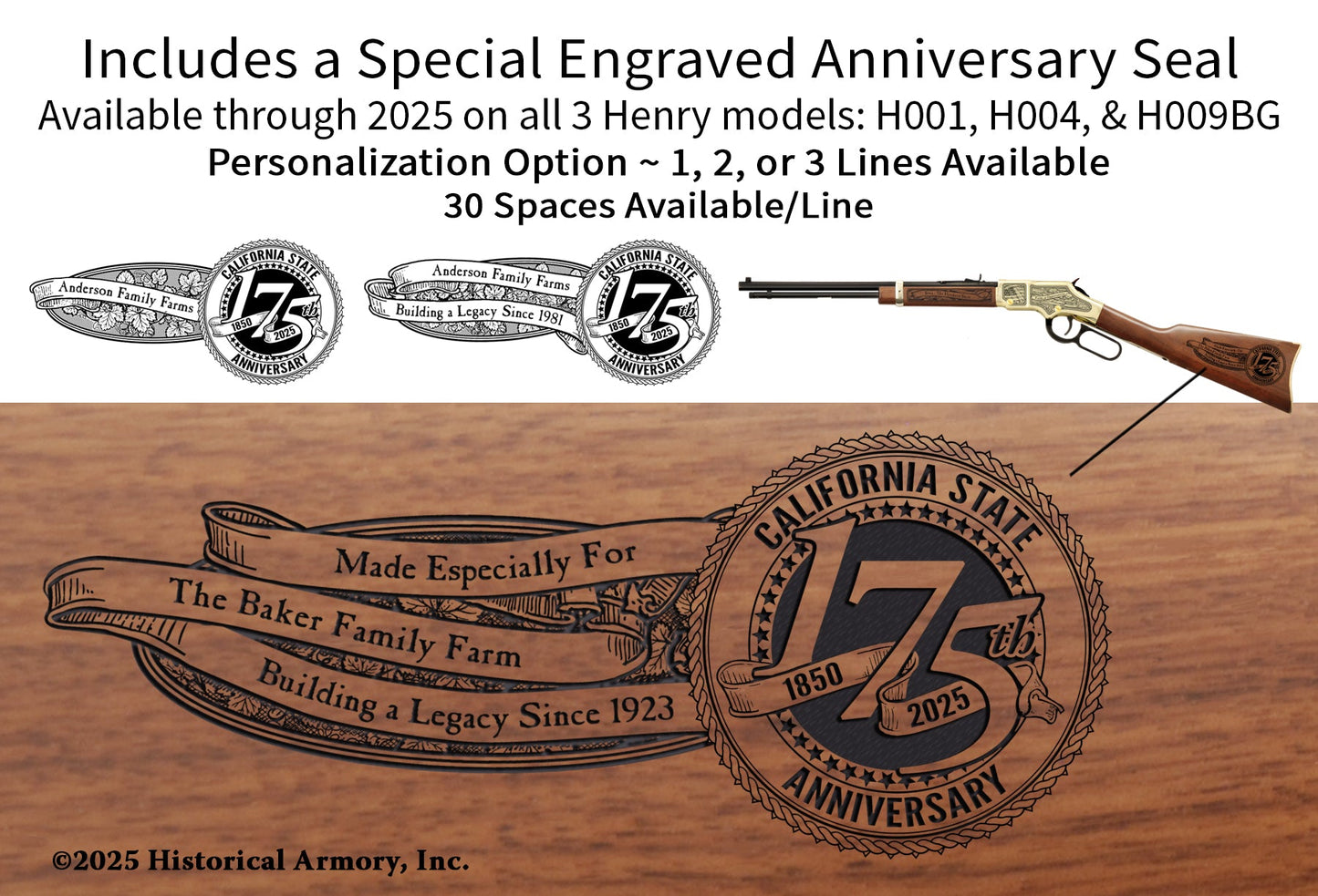 California State Agricultural Heritage Engraved Rifle