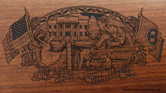 campbell county tennessee engraved rifle buttstock