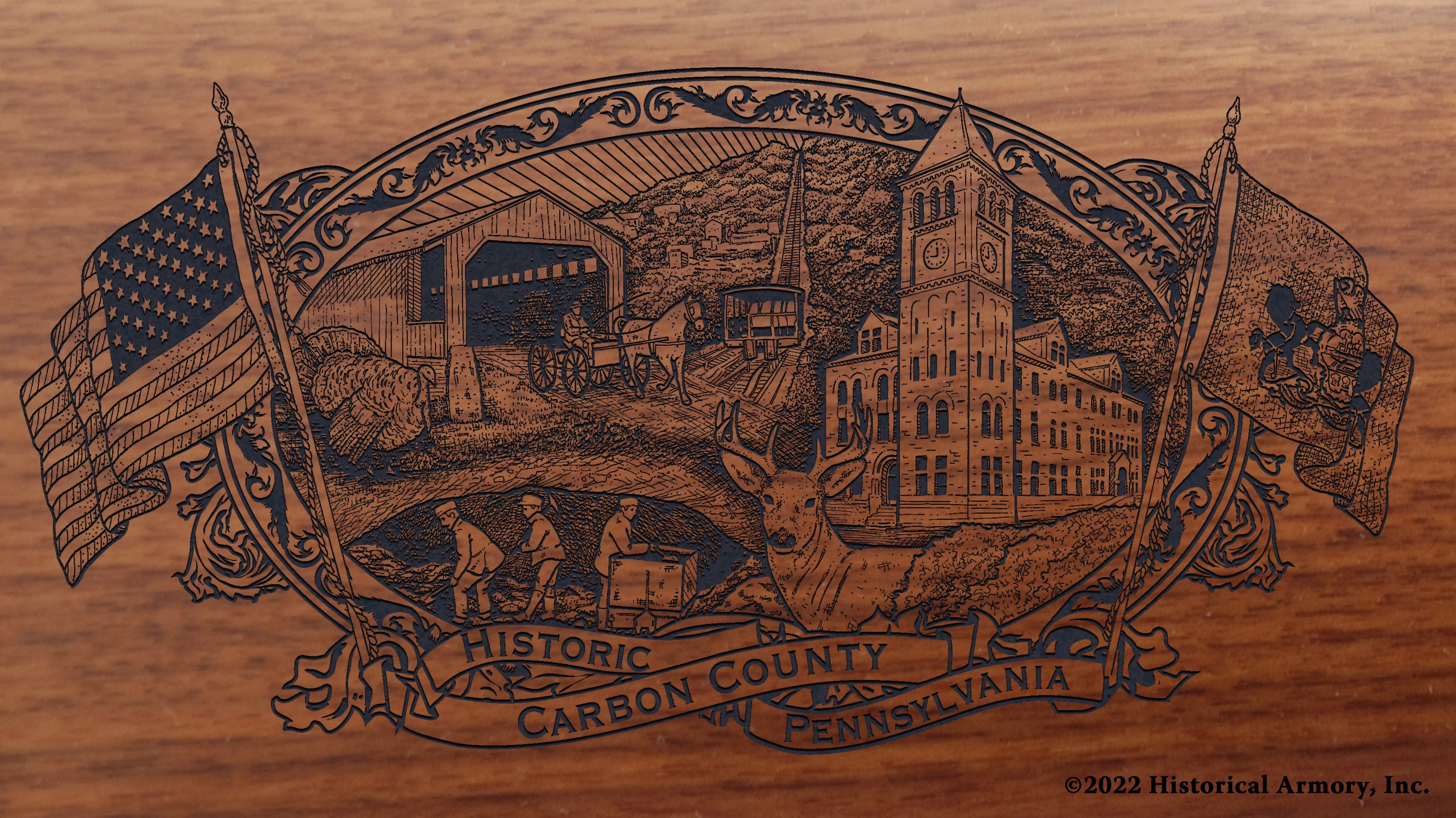 Carbon County Pennsylvania Engraved Rifle – Historical Armory