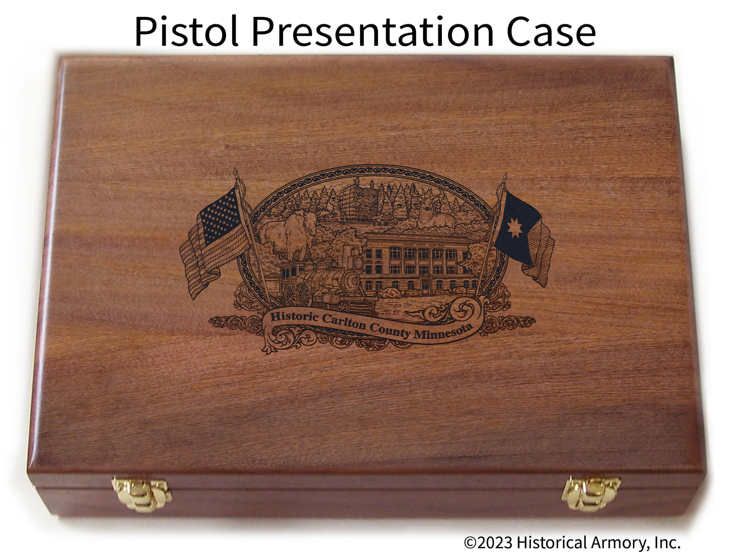 Carlton County Minnesota Engraved .45 Auto Ruger 1911 Presentation Case