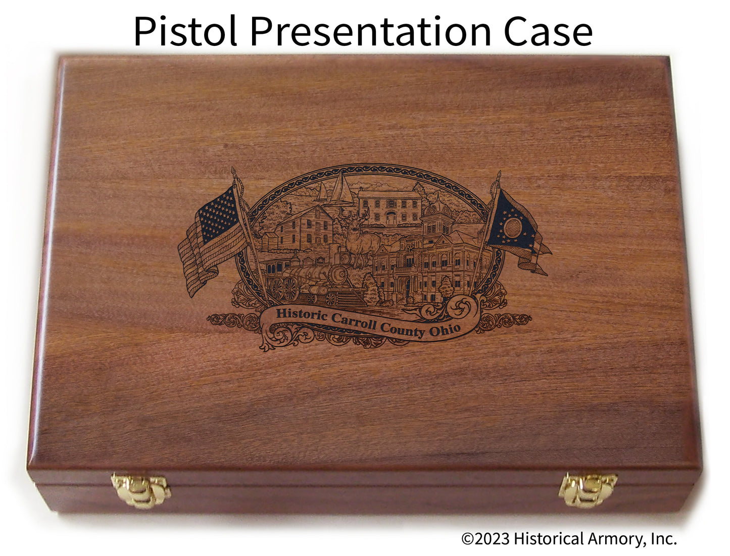 Carroll County Ohio Engraved .45 Auto Ruger 1911 Presentation Case
