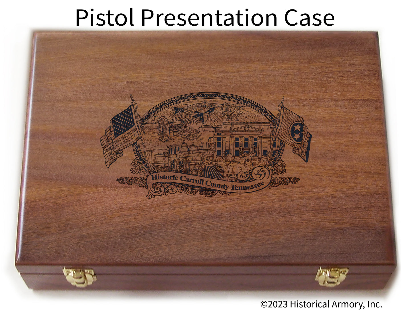 Carroll County Tennessee Engraved .45 Auto Ruger 1911 Presentation Case