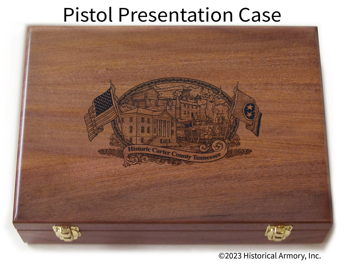 Carter County Tennessee Engraved .45 Auto Ruger 1911 Presentation Case