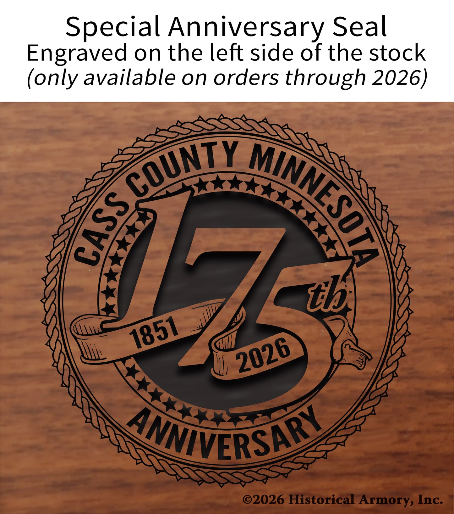 Cass County Minnesota Engraved Rifle