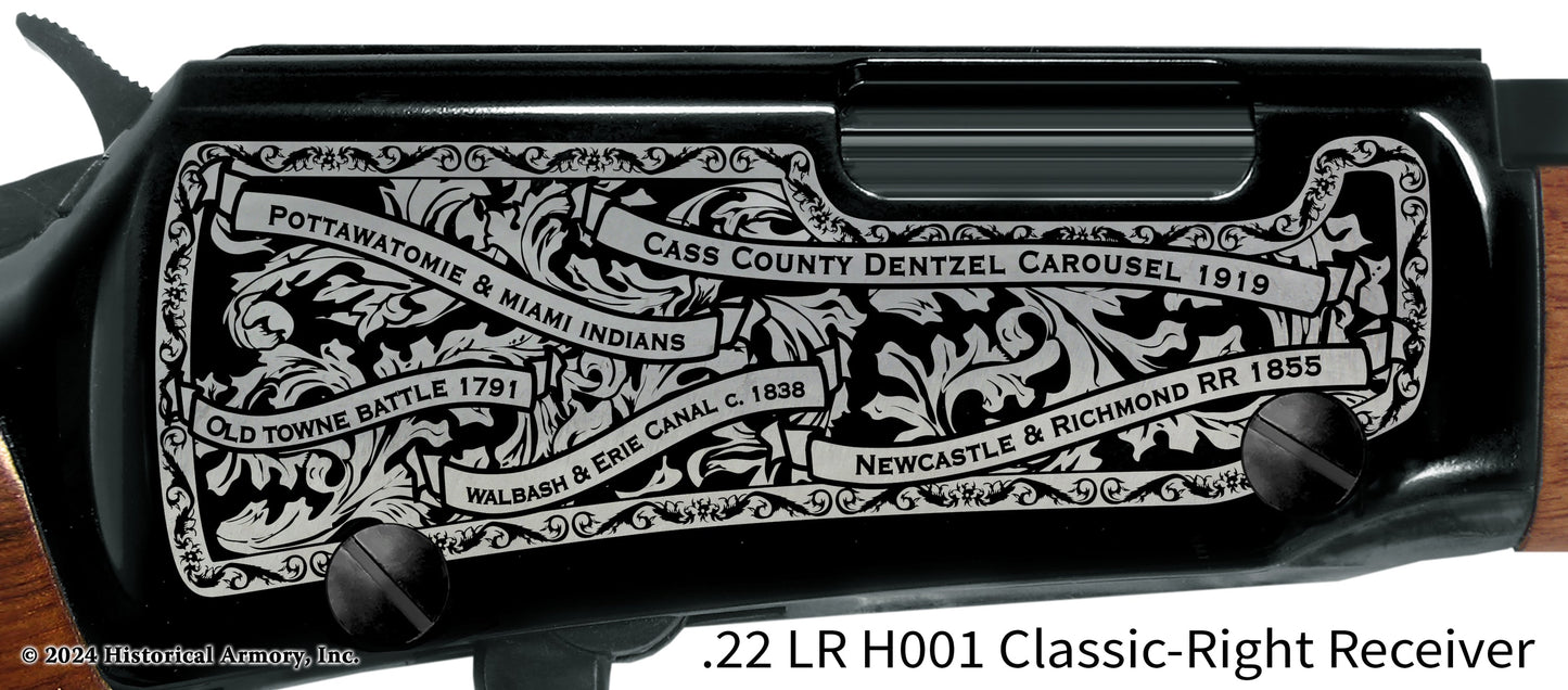 Cass County Indiana Engraved Rifle