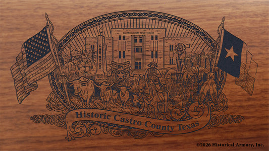 Castro County Texas Engraved Rifle Buttstock