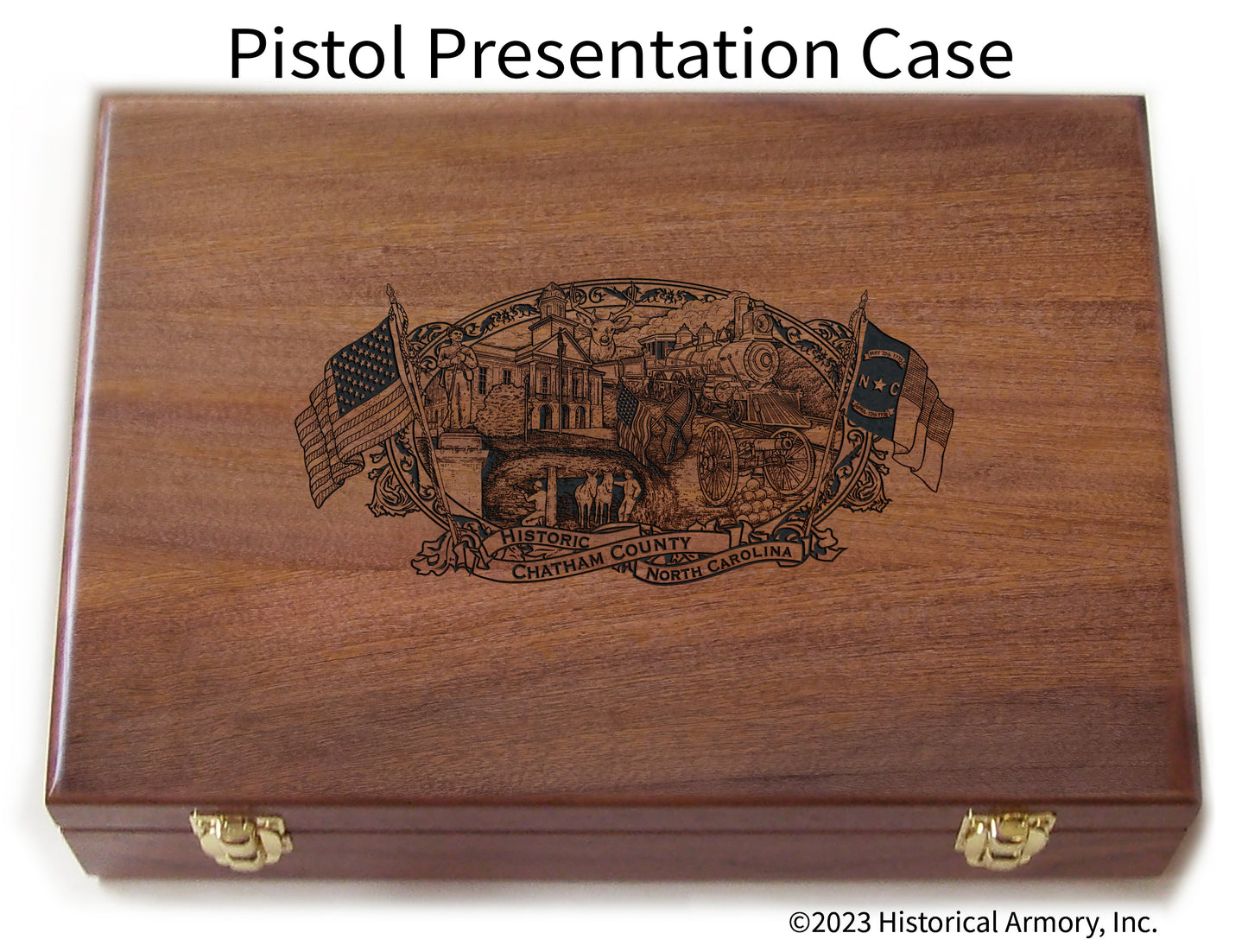 Chatham County North Carolina Engraved .45 Auto Ruger 1911 Presentation Case