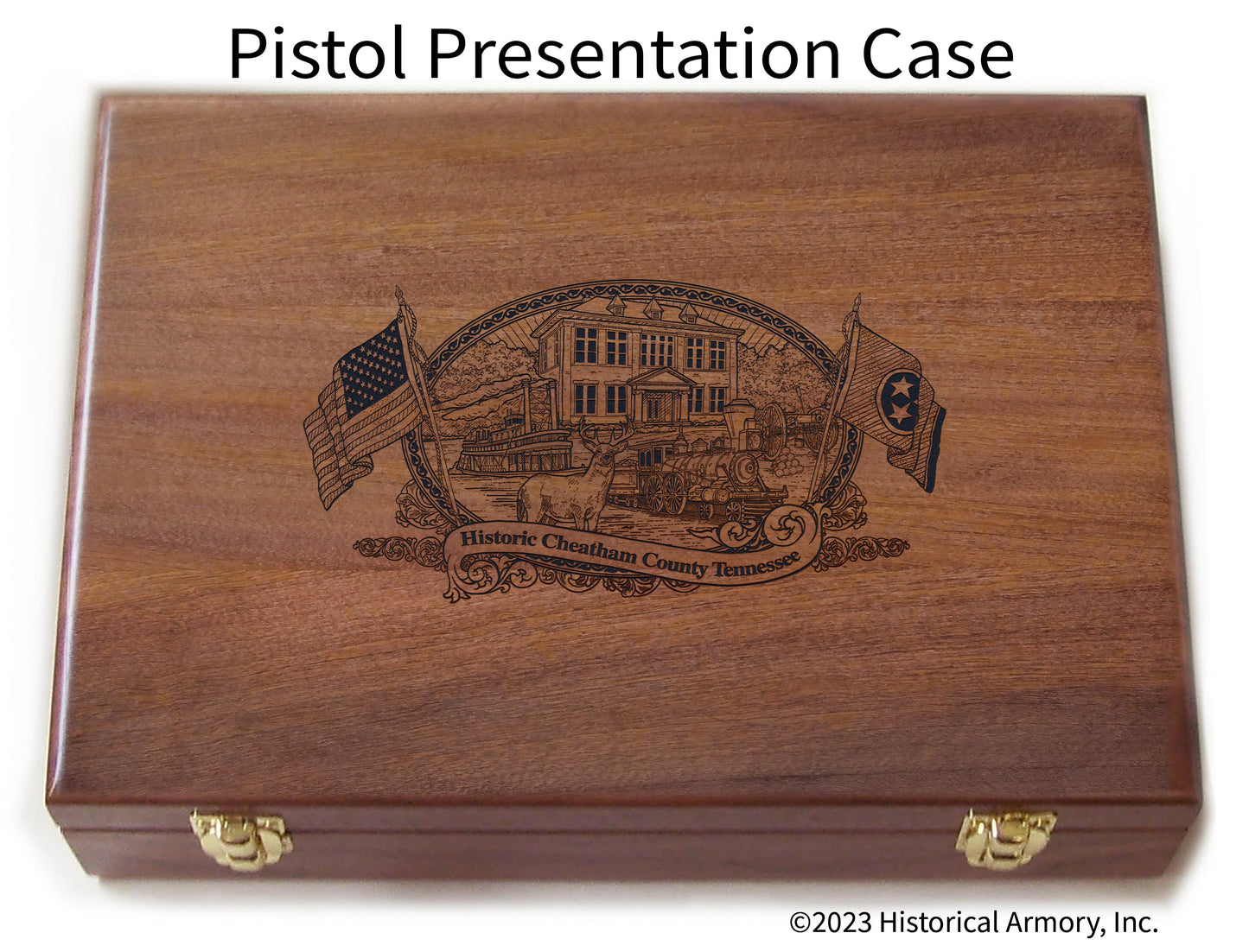 Cheatham County Tennessee Engraved .45 Auto Ruger 1911 Presentation Case