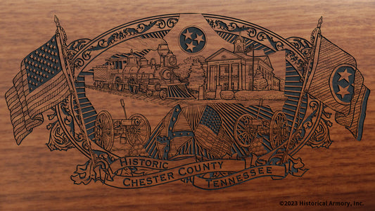chester county tennessee engraved rifle buttstock