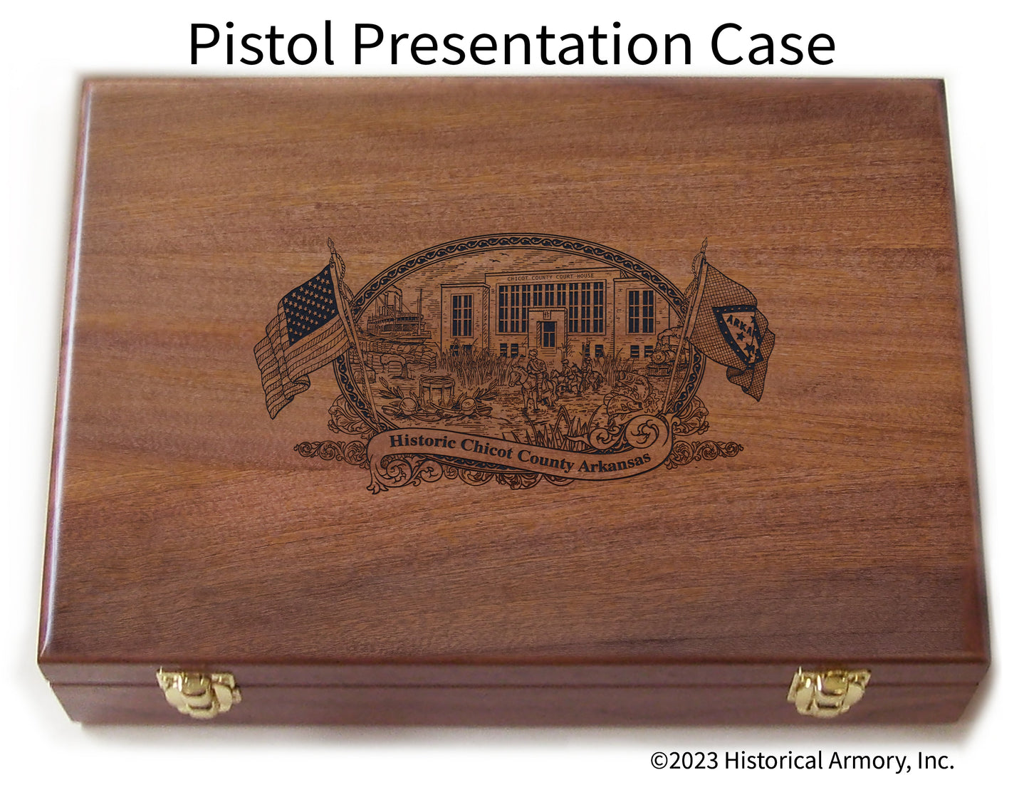 Chicot County Arkansas Engraved .45 Auto Ruger 1911 Presentation Case