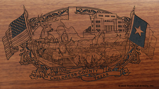 Childress County Texas Engraved Rifle