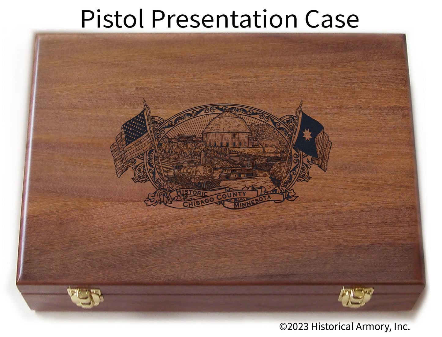 Chisago County Minnesota Engraved .45 Auto Ruger 1911 Presentation Case