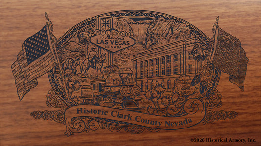 Clark County Nevada Engraved Rifle Buttstock