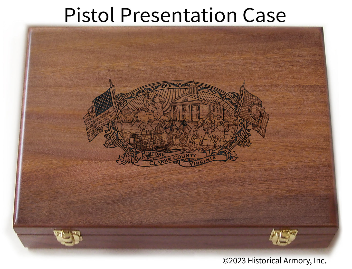 Clarke County Virginia Engraved .45 Auto Ruger 1911 Presentation Case