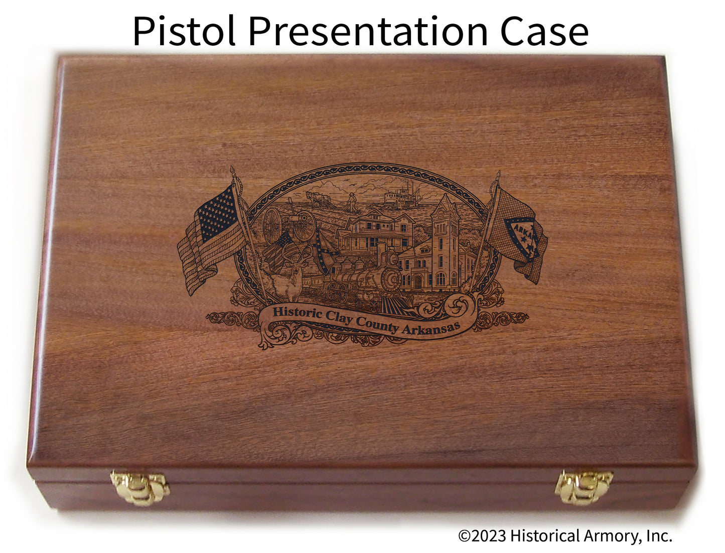 Clay County Arkansas Engraved .45 Auto Ruger 1911 Presentation Case