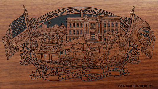 Clay County Nebraska Engraved Rifle