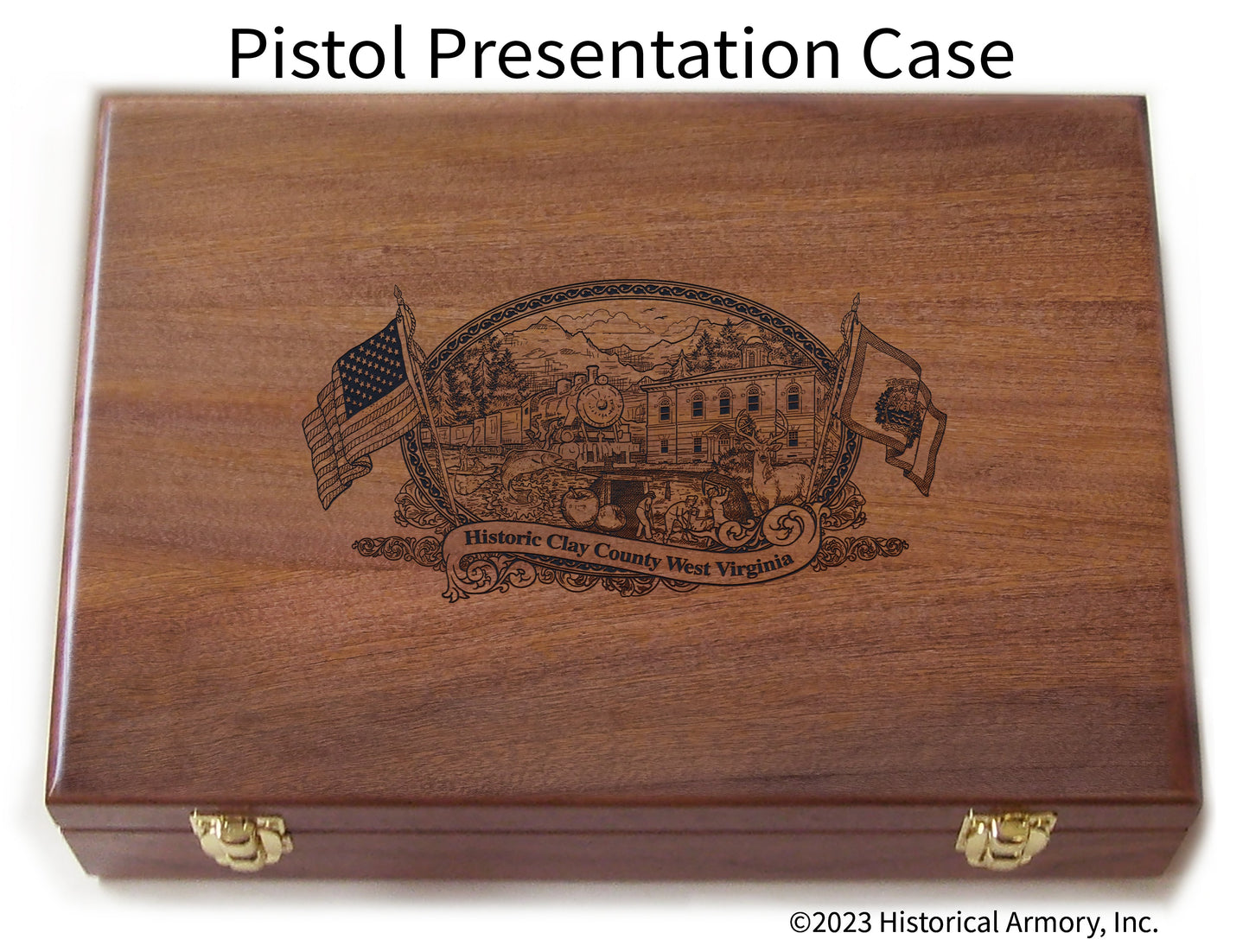 Clay County West Virginia Engraved .45 Auto Ruger 1911 Presentation Case