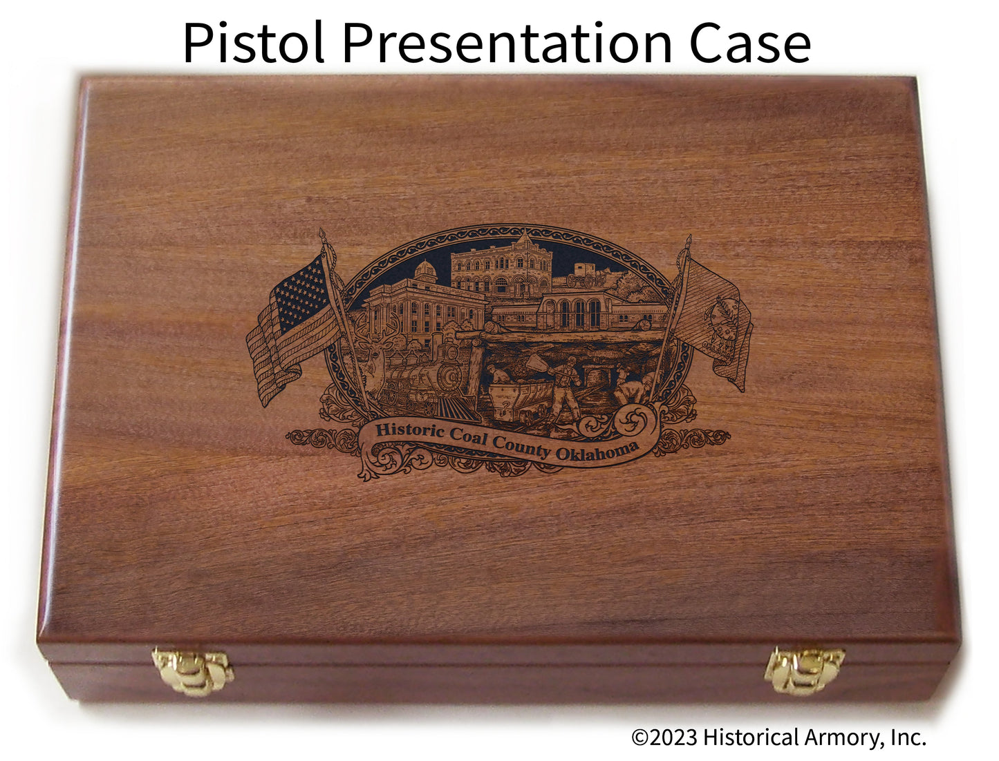 Coal County Oklahoma Engraved .45 Auto Ruger 1911 Presentation Case