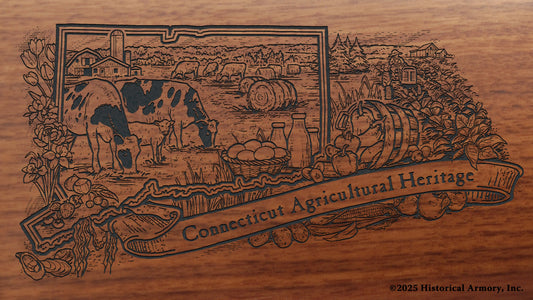 Connecticut Agricultural Heritage Engraved Rifle Buttstock