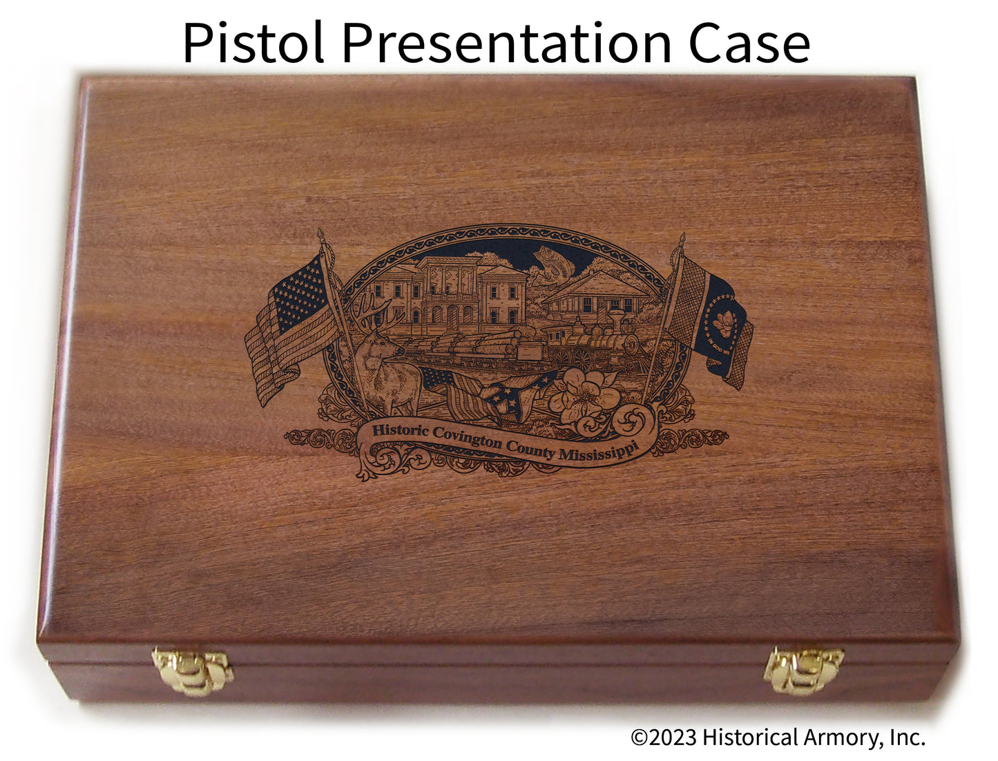 Covington County Mississippi Engraved .45 Auto Ruger 1911 Presentation Case