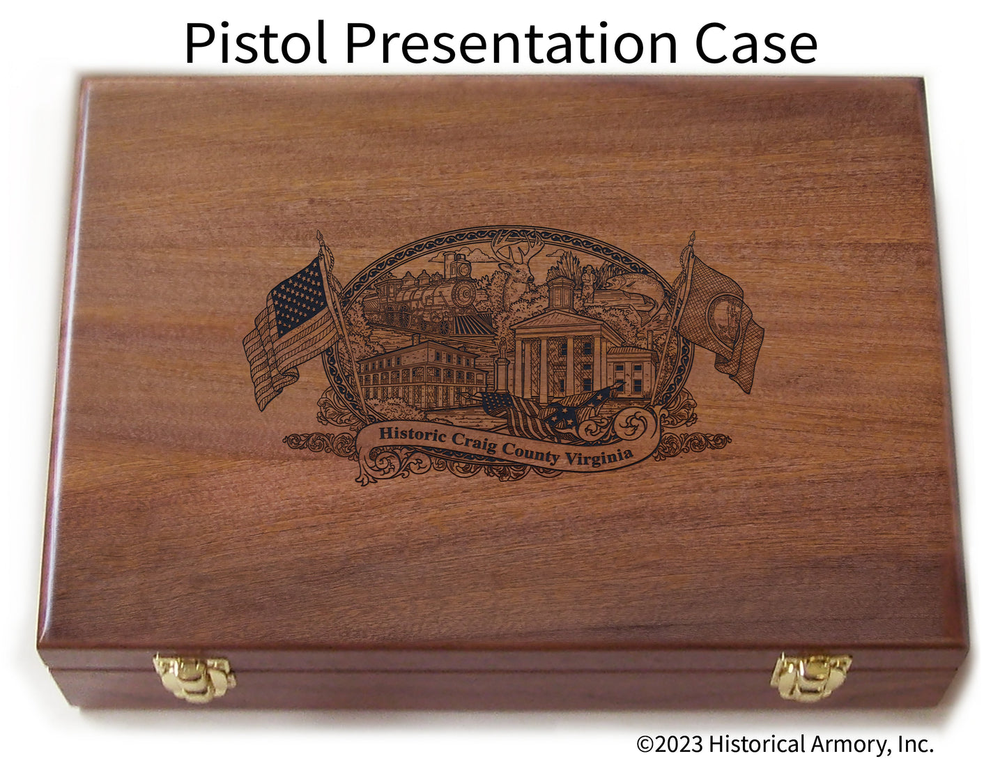 Craig County Virginia Engraved .45 Auto Ruger 1911 Presentation Case