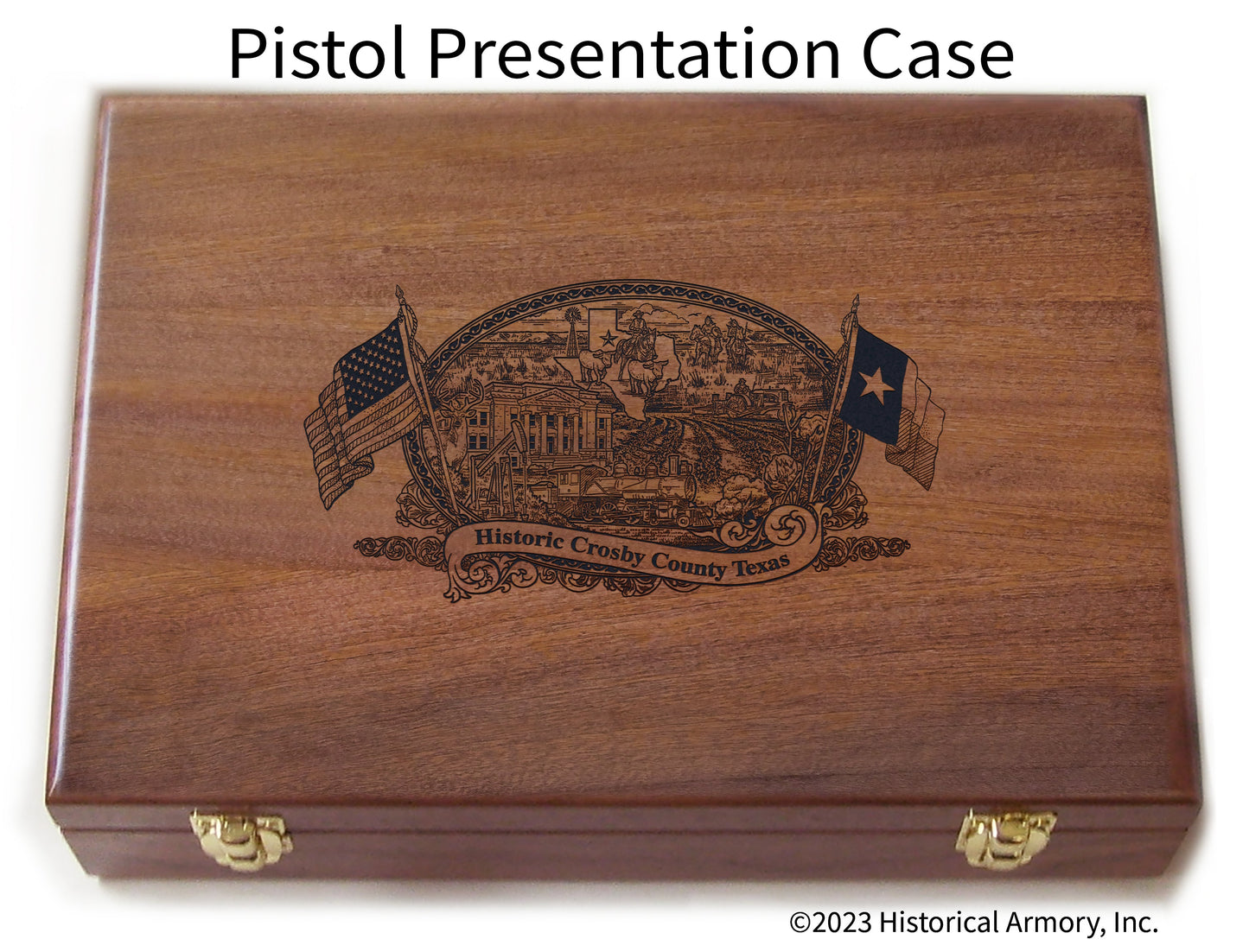 Crosby County Texas Engraved .45 Auto Ruger 1911 Presentation Case