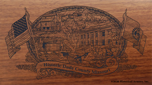 Dade County Missouri Engraved Rifle Buttstock